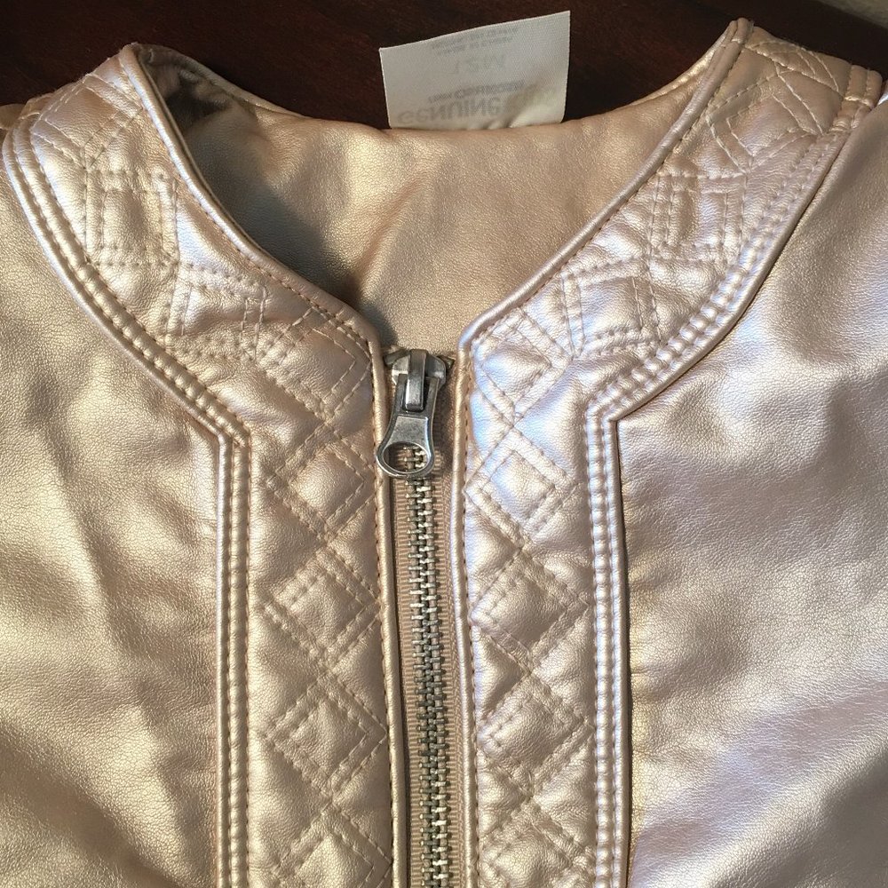 GENUINE KIDS OSHKOSH Gettalic Gold Moto Jacket  2T - Picture 4 of 11